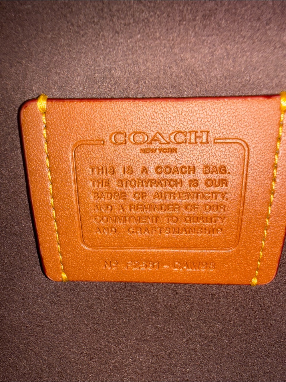 Coach Soft Tabby Shoulder Bag in Brass/Maple - Style Number CAM98 - Picture 6 of 8